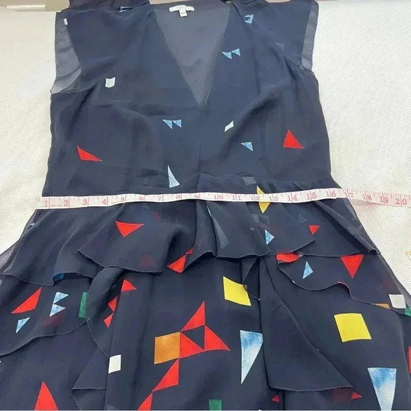 Joie Kiersten Printed Silk‎ Ruffle Dress-Size 4 - Picture 12 of 13